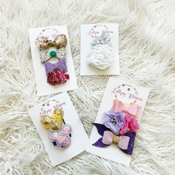 Colorful Hair Bow Lot - Picture 1 of 7